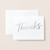 Eenvoudige Folie Bedankt Kaart | Hartelijk dank (Voorkant met envelop)
