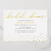 Eenvoudige Folie Confetti Vrijgezellenfeest Folie Uitnodiging (Voorkant)