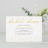 Eenvoudige Folie Confetti Vrijgezellenfeest Folie Uitnodiging (Staand Voorkant)