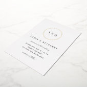 Eenvoudige Folie Deco met grote kunsten Folie Uitnodiging (Gedraaid)