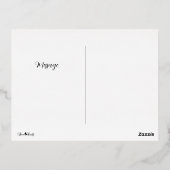 Eenvoudige Folie Hand geschreven Script Bedankt Ka Feestdagen Briefkaart (Achterkant)