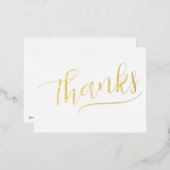 Eenvoudige Folie Hand geschreven Script Bedankt Ka Feestdagen Briefkaart (Voorkant / Achterkant)