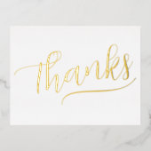 Eenvoudige Folie Hand geschreven Script Bedankt Ka Feestdagen Briefkaart (Voorkant)