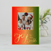 Eenvoudige Folie Kerst Kaart Sjabloon Foto's Moder (Staand Voorkant)