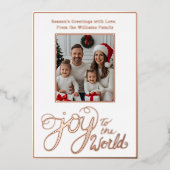 Eenvoudige Folie Kerst Kaart Sjabloon Foto's Moder (Voorkant)