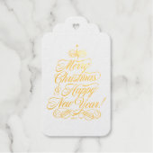 Eenvoudige Folie Kerstcadeau Label (Voorkant)