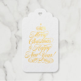 Eenvoudige Folie Kerstcadeau Label