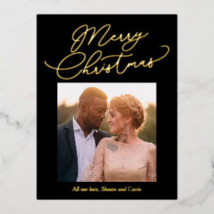 Eenvoudige Folie kerstmis Briefkaart