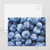 Eenvoudige Foodie Blueberry Patroon Briefkaart (Voorkant / Achterkant)
