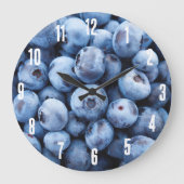 Eenvoudige Foodie Blueberry Patroon Grote Klok (Voorkant)