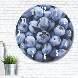 Eenvoudige Foodie Blueberry Patroon Grote Klok