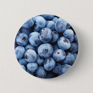 Eenvoudige Foodie Blueberry Patroon Ronde Button 5,7 Cm