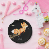 Eenvoudige Forest Fox Verjaardag Papieren Bordje (Feest)