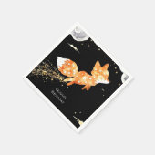 Eenvoudige Forest Fox Verjaardag Servet (Hoek)