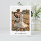 Eenvoudige formele Elegance Tekst Foto Sla de datu Save The Date (Staand voorkant)