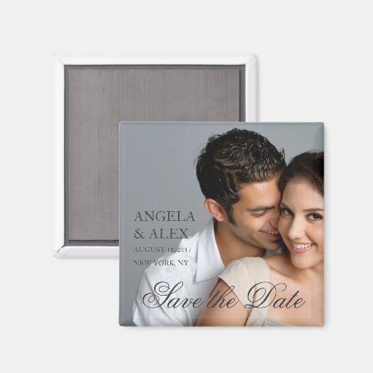 EENVOUDIGE FORMELE FOTO BEWAAR DE DATUM MAGNETEN (Voorkant / Achterkant)