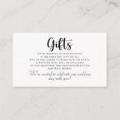 Eenvoudige formele Huwelijkscadeaus voor kalligraf Informatiekaartje (Voorkant)
