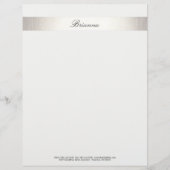 Eenvoudige formele huwelijksconsultant Silver Stri Custom Briefhoofd (Voorkant)