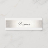 Eenvoudige formele huwelijksconsultant Silver Stri Mini Visitekaartje (Voorkant)