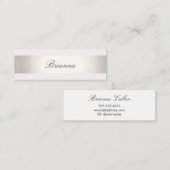 Eenvoudige formele huwelijksconsultant Silver Stri Mini Visitekaartje (Voorkant / Achterkant)