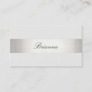 Eenvoudige formele huwelijksconsultant Silver Stri Visitekaartje