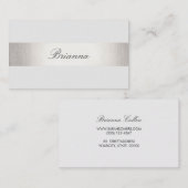 Eenvoudige formele huwelijksconsultant Silver Stri Visitekaartje (Voorkant / Achterkant)