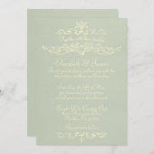 Eenvoudige formele huwelijksuitnodigingen kaart (Voorkant / Achterkant)