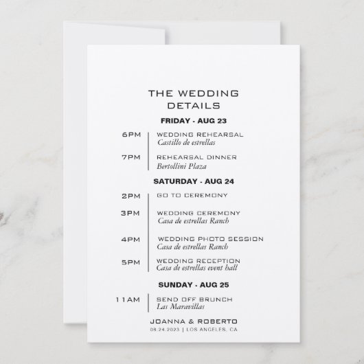 Eenvoudige formele Kaart van het huwelijk van Kraf (Voorkant)