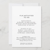 Eenvoudige formele kalligrafie Kaart rondom het hu (Achterkant)