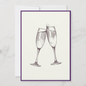 Eenvoudige formele klassieke pensioenpartij kaart (Achterkant)