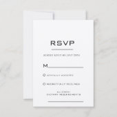 Eenvoudige formele Kraft RSVP-kaart RSVP Kaartje (Voorkant)