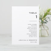 Eenvoudige formele Kraft-tabel nummer 1 Kaart (Staand voorkant)