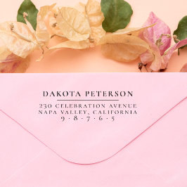 Eenvoudige Formele Naam & Terugkeeradres Zelfinktende Stempel