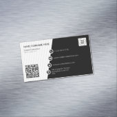 Eenvoudige formele QR-code Professioneel Modern Magnetisch Visitekaartje (Voorbeeld)