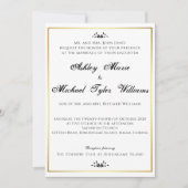 Eenvoudige formele uitnodiging in de vorm van een (Voorkant)