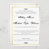 Eenvoudige formele uitnodiging in de vorm van een (Voorkant / Achterkant)