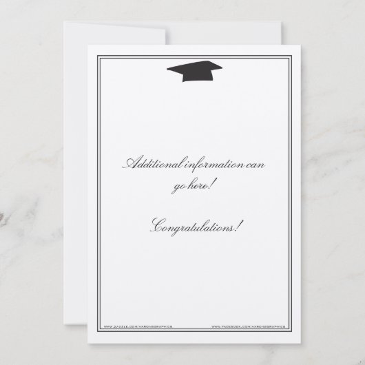 Eenvoudige formele uitnodiging tot het vieren van  (Achterkant)