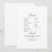 Eenvoudige formele website Uitnodiging voor huweli (Voorkant / Achterkant)