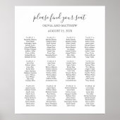 Eenvoudige formele witte- en zwarte-trouwsessiekaa poster (Voorkant)