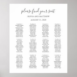 Eenvoudige formele witte- en zwarte-trouwsessiekaa poster