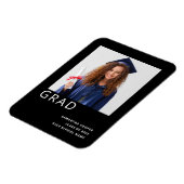 Eenvoudige foto 2022 Afstuderen zwarte bekendmakin Magneet (Linkerzijde)