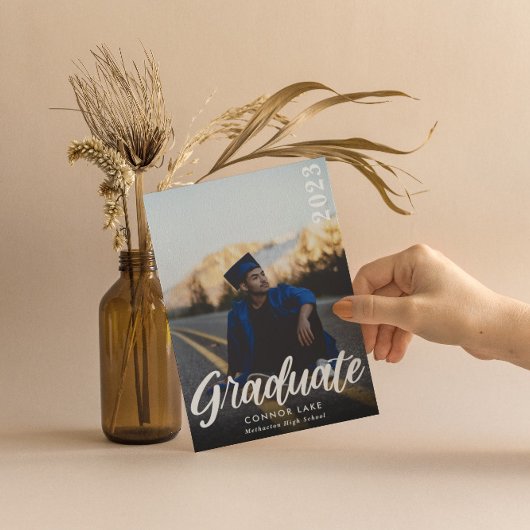 Eenvoudige foto 2025 afstudeerfeest kaart