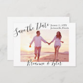 Eenvoudige foto - 3x5 Opslaan van de datum Kaart (Voorkant / Achterkant)