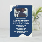 Eenvoudige foto 67e verjaardag uitnodigingen Manne (Staand voorkant)