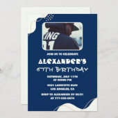 Eenvoudige foto 67e verjaardag uitnodigingen Manne (Voorkant / Achterkant)