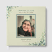 Eenvoudige foto aangepaste herdenkingsherinnering gastenboek (Voorkant)