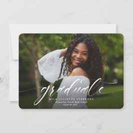 Eenvoudige foto-aankondiging afstuderen