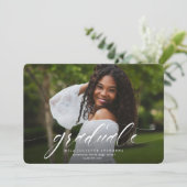 Eenvoudige foto-aankondiging afstuderen (Staand voorkant)