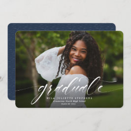 Eenvoudige foto-aankondiging afstuderen