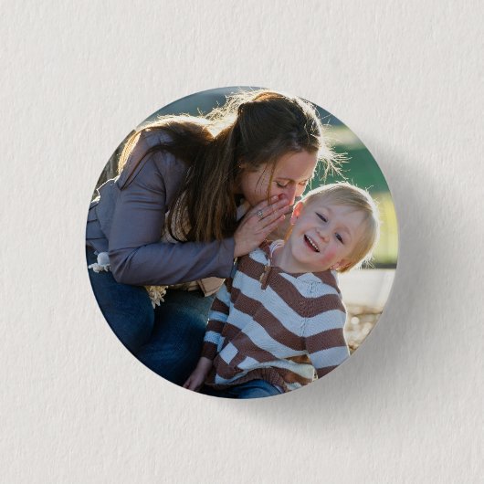 Eenvoudige foto aanpassen ronde button 3,2 cm (Voorkant)